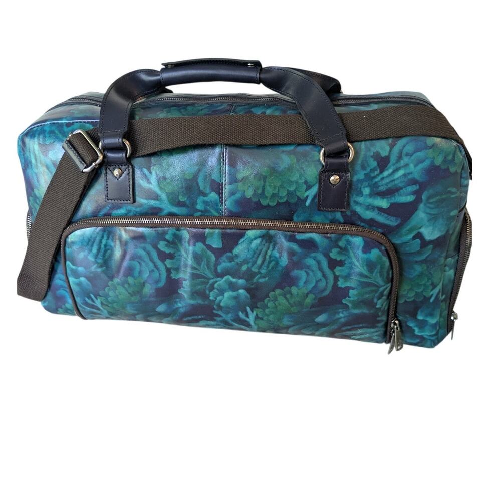 Patricia Nash Deep Blue Sea Mandara Overnighter Duffle Bag Suitcase Travel NEW - Picture 5 of 7